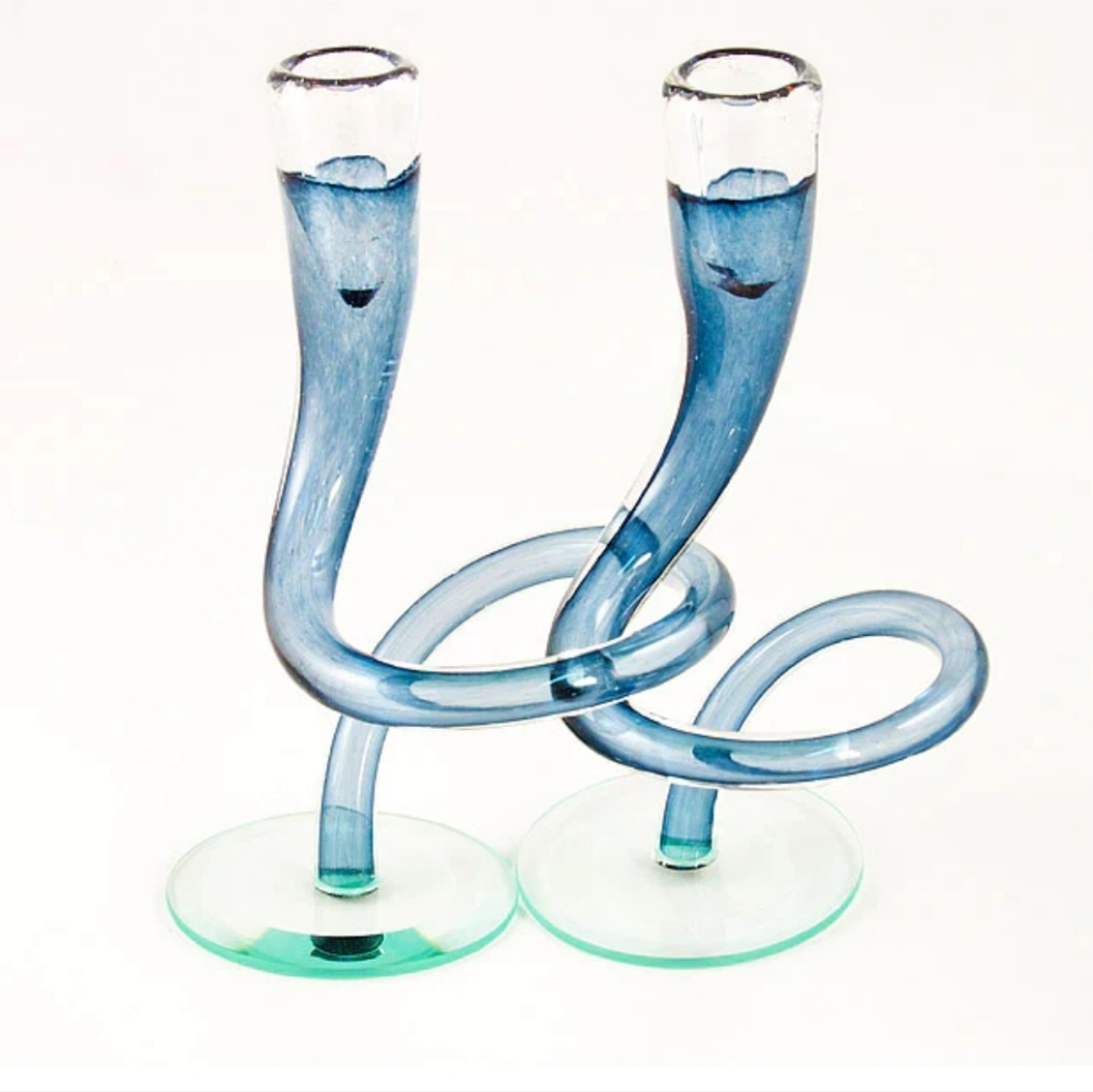 Hudson Glass Twist Candlestick